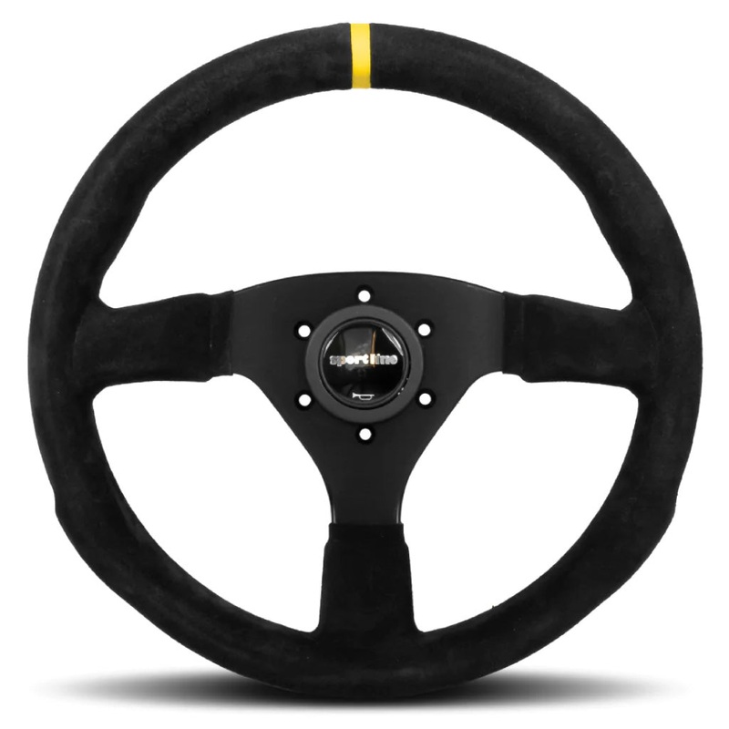 Sport Line Racing Sportivo 32A Steering Wheel – Black Suede Black Spokes 320mm