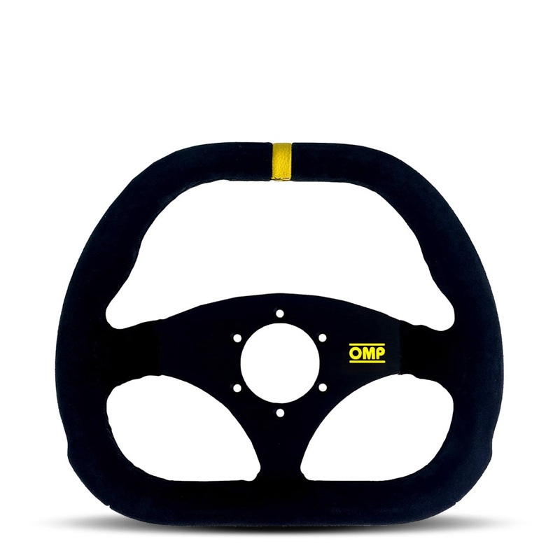 OMP Kubic Steering Wheel – Black Suede Black Spokes 310mm