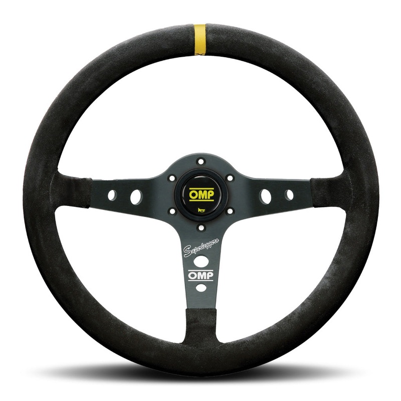 OMP Corsica Superleggero Steering Wheel – Black Suede Black Spokes 350mm