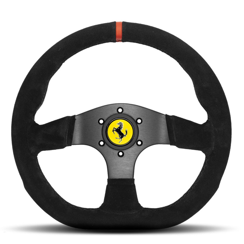 Ferrari 360 Modena Challenge Steering Wheel – Black Suede Black Spokes 330mm