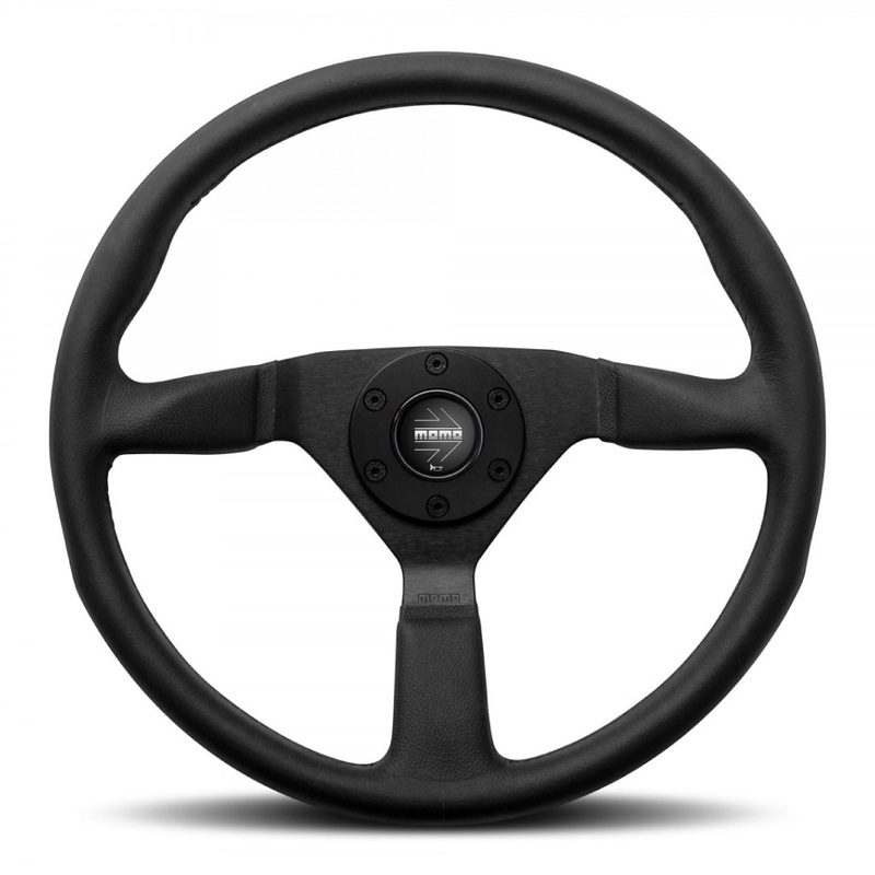 MOMO Montecarlo Steering Wheel – Black Leather Black Spokes 380mm