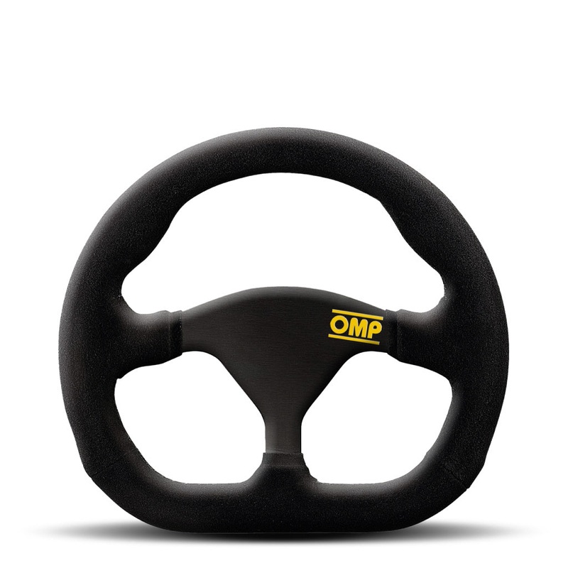 OMP Formula Quadro Steering Wheel – Black Suede Black Spokes 250mm