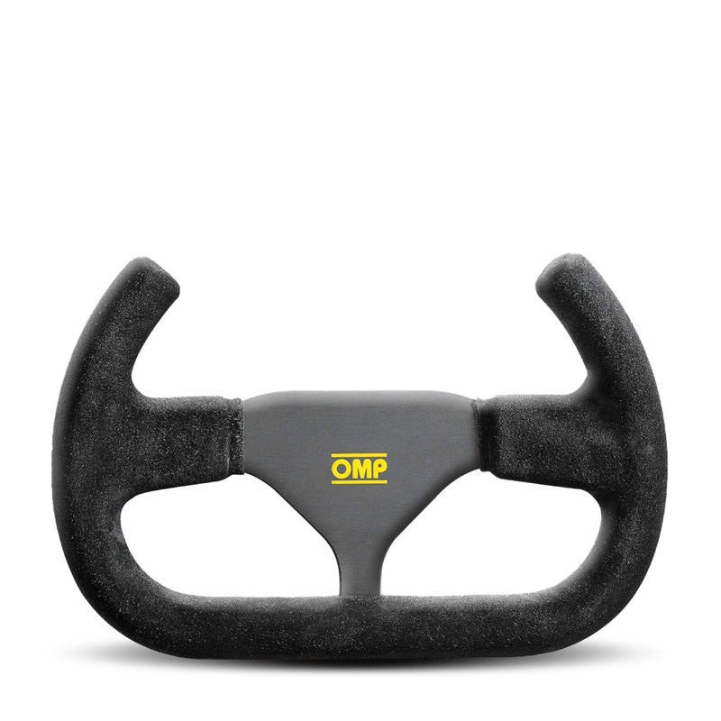 OMP Indy Open Steering Wheel – Black Suede Black Spokes 250mm