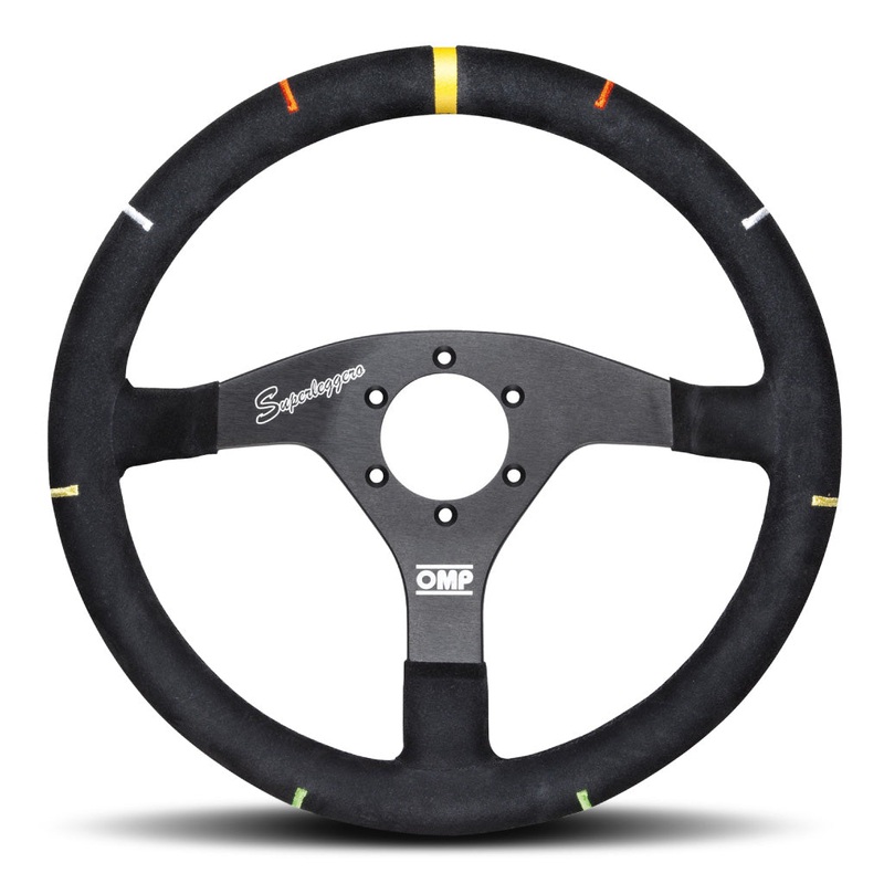 OMP Recce Superleggero Steering Wheel – Black Suede Black Spokes 350mm