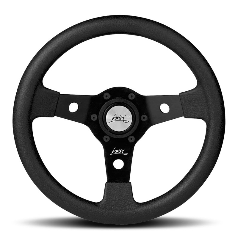 Luisi Falcon 310 Steering Wheel – Black Polyurethane Black Spokes 310mm
