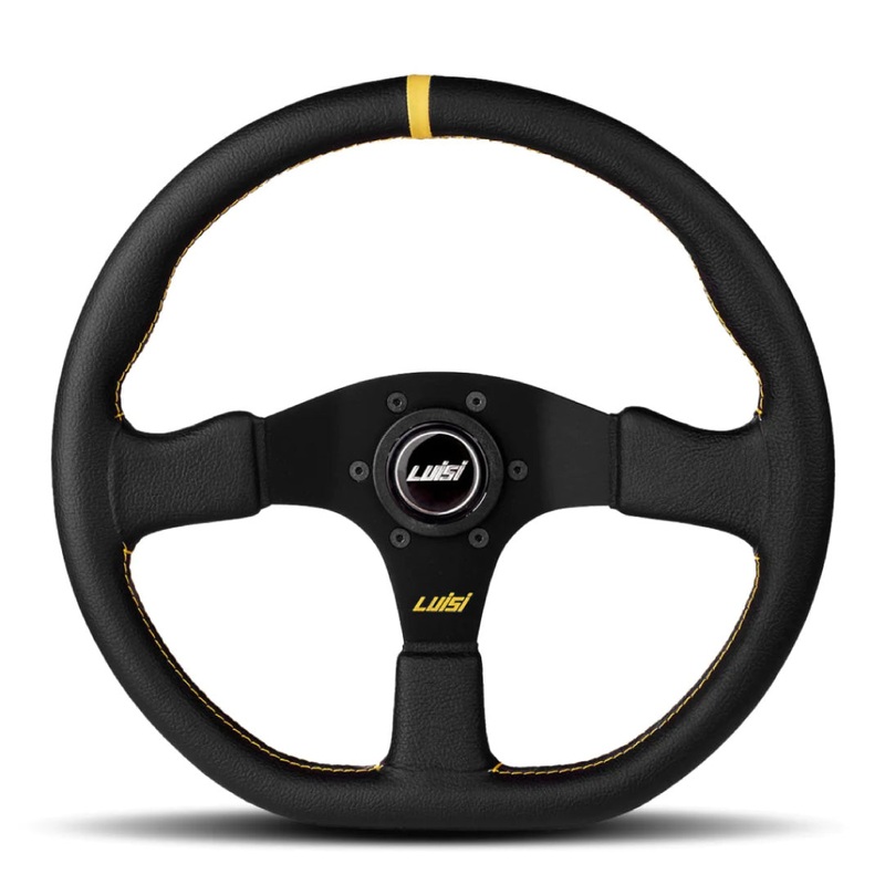 Luisi Stealth Corsa Steering Wheel – Black Leather Black Spokes 355mm