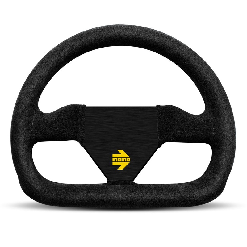 MOMO Mod. 12 Steering Wheel – Black Suede Black Spokes 260mm