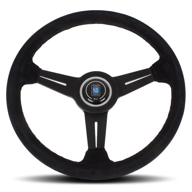 Nardi ND Classic Steering Wheel – Black Suede Black Spokes 340mm