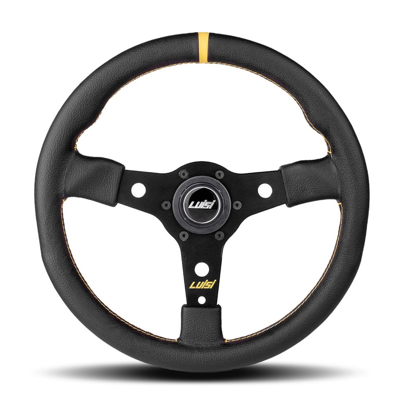 Luisi Racing Corsa Steering Wheel – Black Leather Black Spokes 350mm