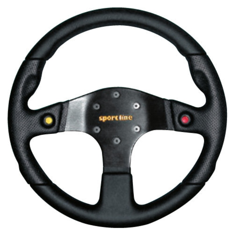 Sport Line Imola 2000 Steering Wheel – Black Leather Black Spokes 330mm