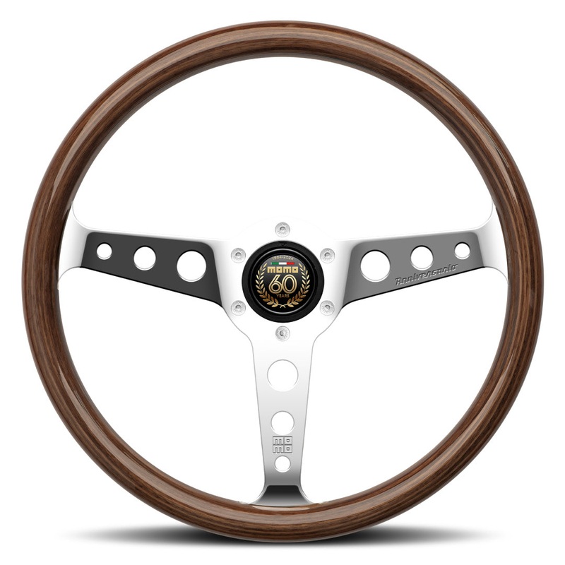 MOMO Indy Anniversario Steering Wheel – Wood Polished Spokes 350mm