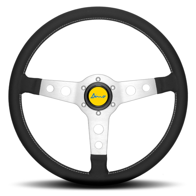 Ferrari Dino 206 246 Steering Wheel – Black Leather Black Spokes 360mm