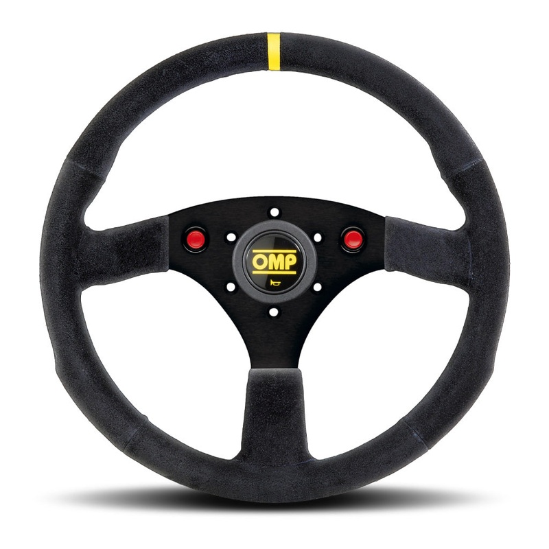 OMP 320 Alu SP Steering Wheel – Black Suede Black Spokes 320mm