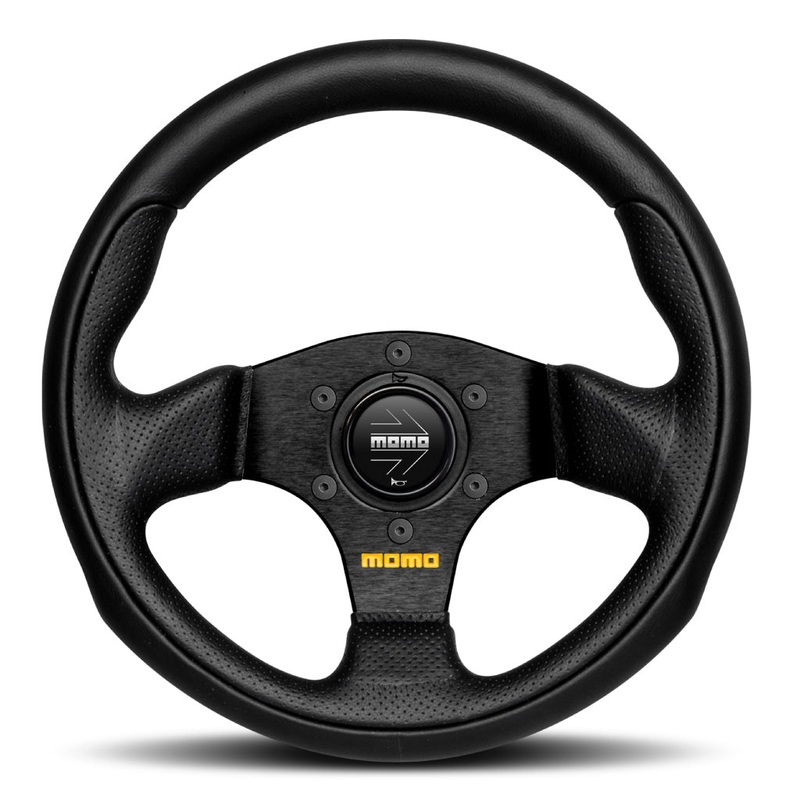 MOMO Team Steering Wheel – Black Leather Black Spokes 280mm