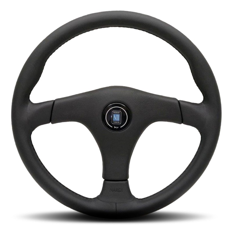 Nardi Gara 3/3 Steering Wheel – Black Leather Black Pad 365mm