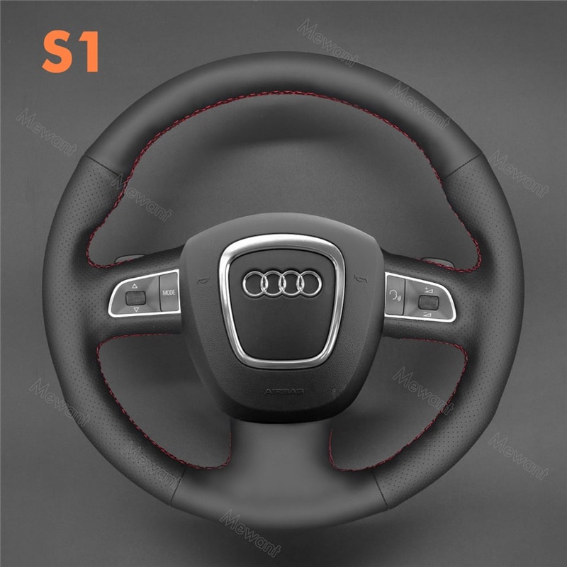 Steering Wheel Cover For Audi A3 A4 A8 Q7 RS S4 S5 S6 S8