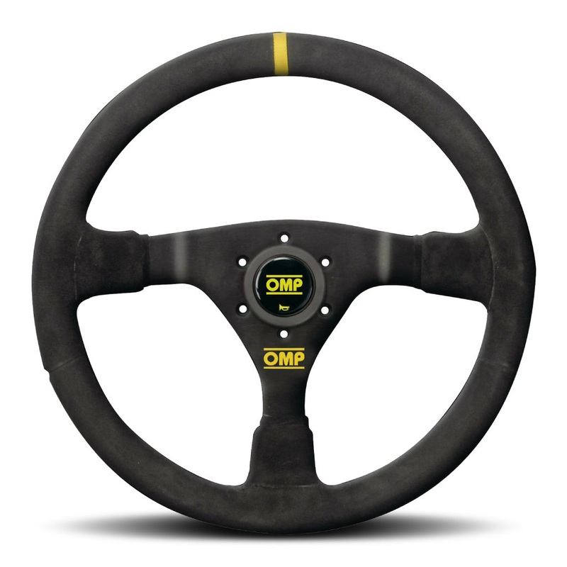 OMP WRC Steering Wheel – Black Suede Black Spokes 350mm
